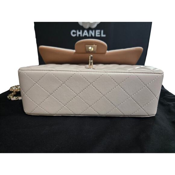 2023 Chanel Quilted Lambskin Mini Flap Top Handle Bag w/ Entrupy (15197) - Picture 8 of 16